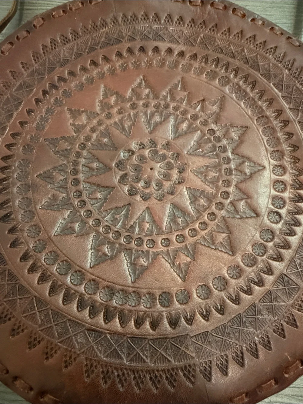 Hand Tooled Large Leather Bag Handmade!!!